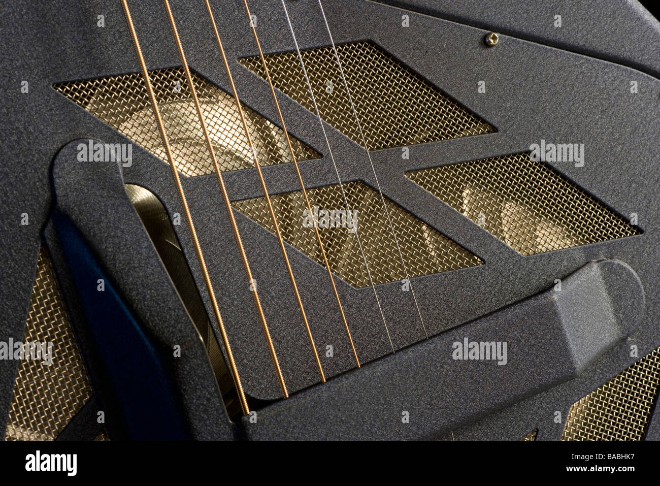 Part of a tricone resonator guitar Stock Photo Alamy