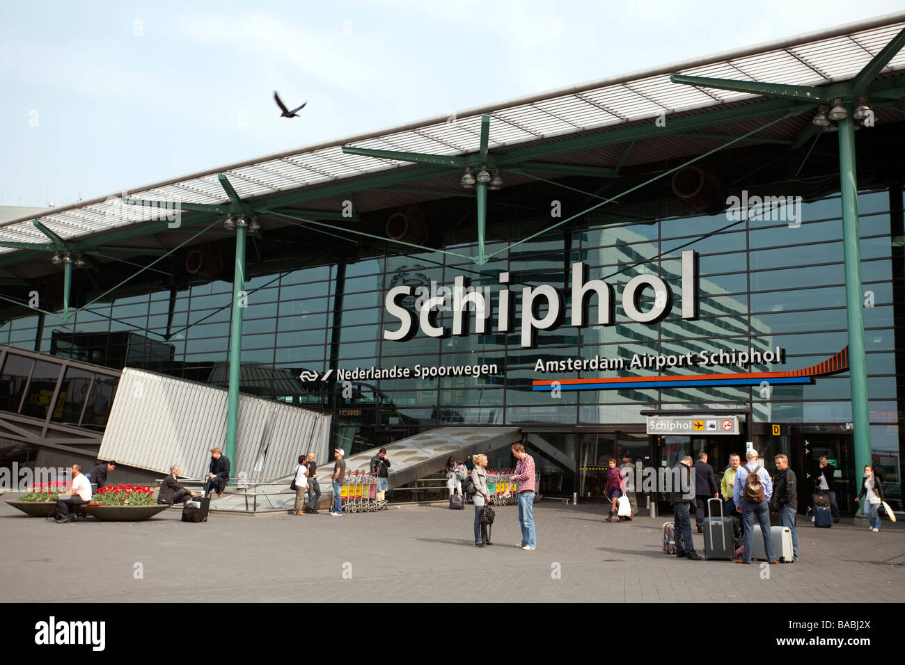 Schiphol's Airport main entrance, Amsterdam, Netherlands. Stock Photo