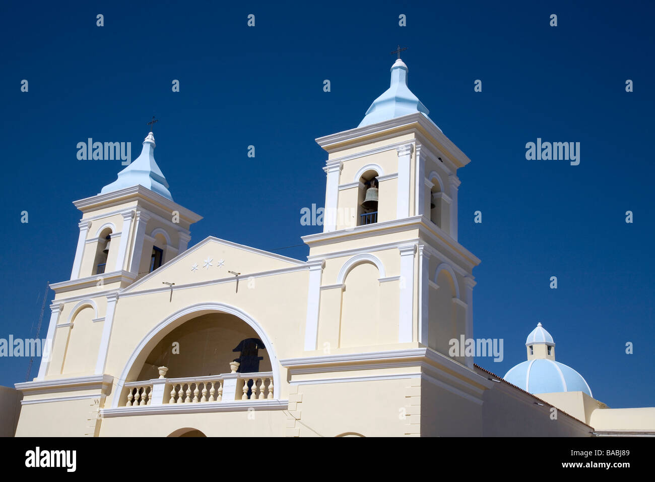 Iglesia in San Carlos, near Cafayate, Salta Province, Argentina Stock Photo