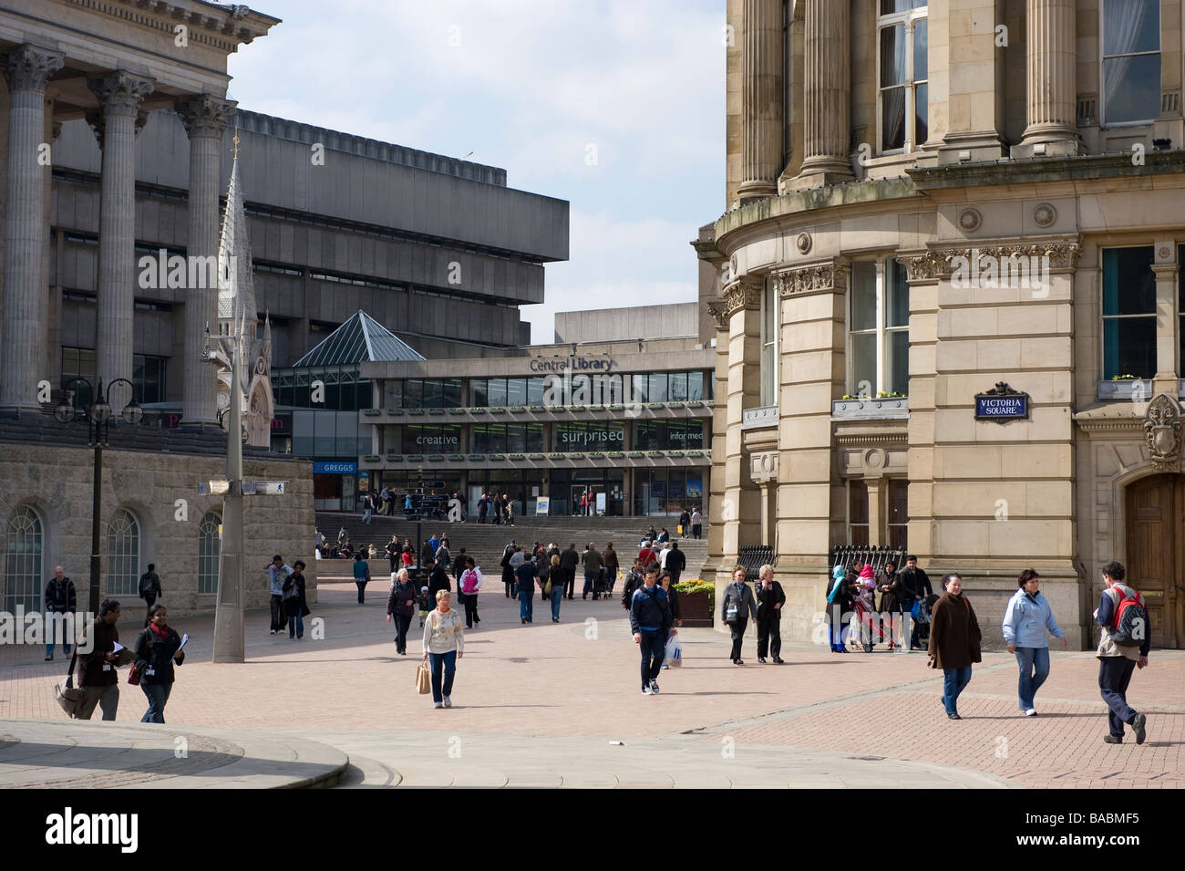 Birmingham Central Library Paradise Circus Birmingham. Viewed from Victoria Square Stock Photo