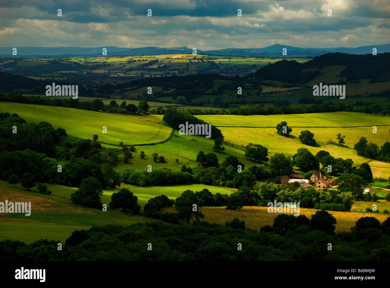 Malvern Hills landscape Stock Photo