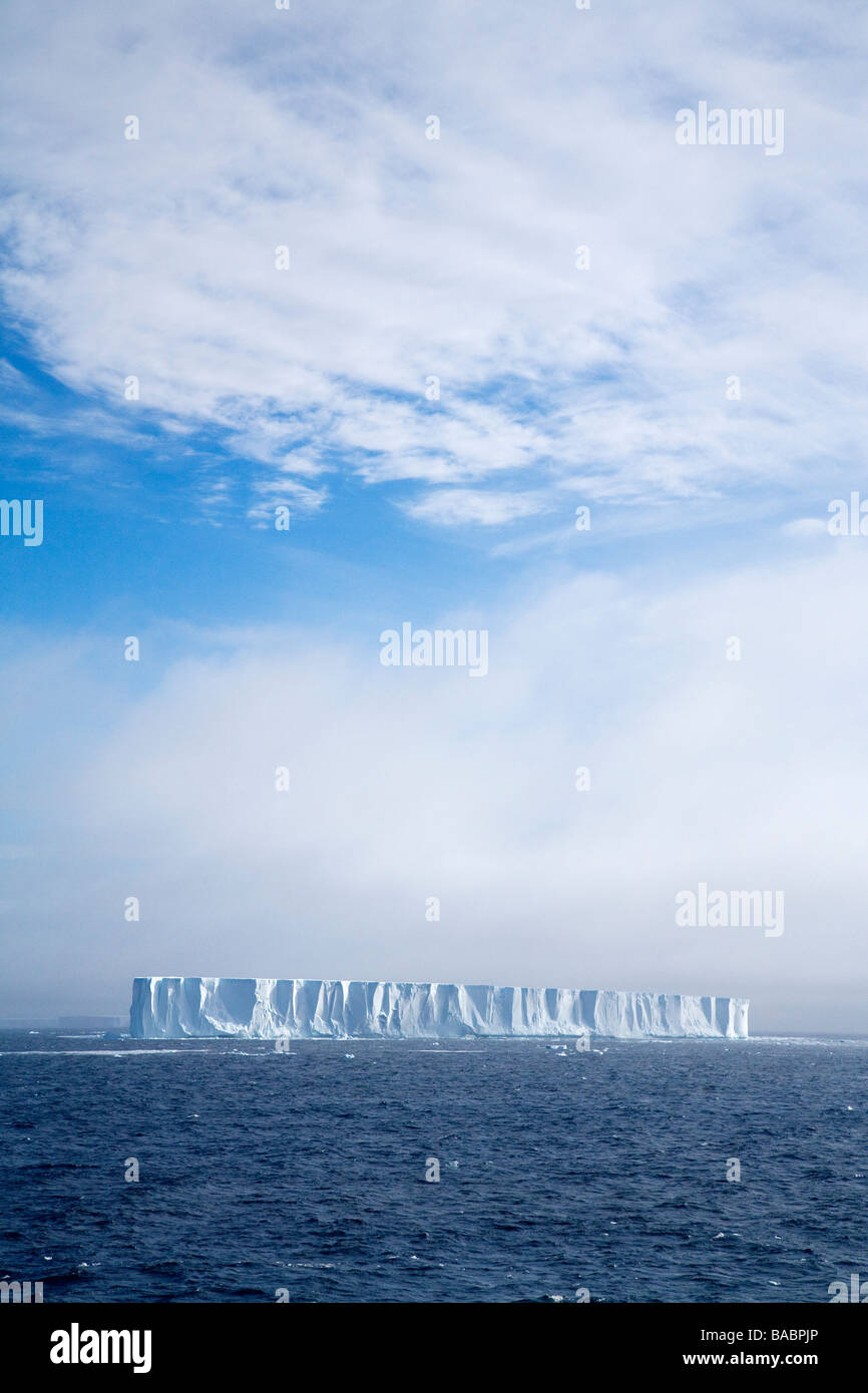 Blue tabular icebergs Weddell Sea Antarctica Stock Photo