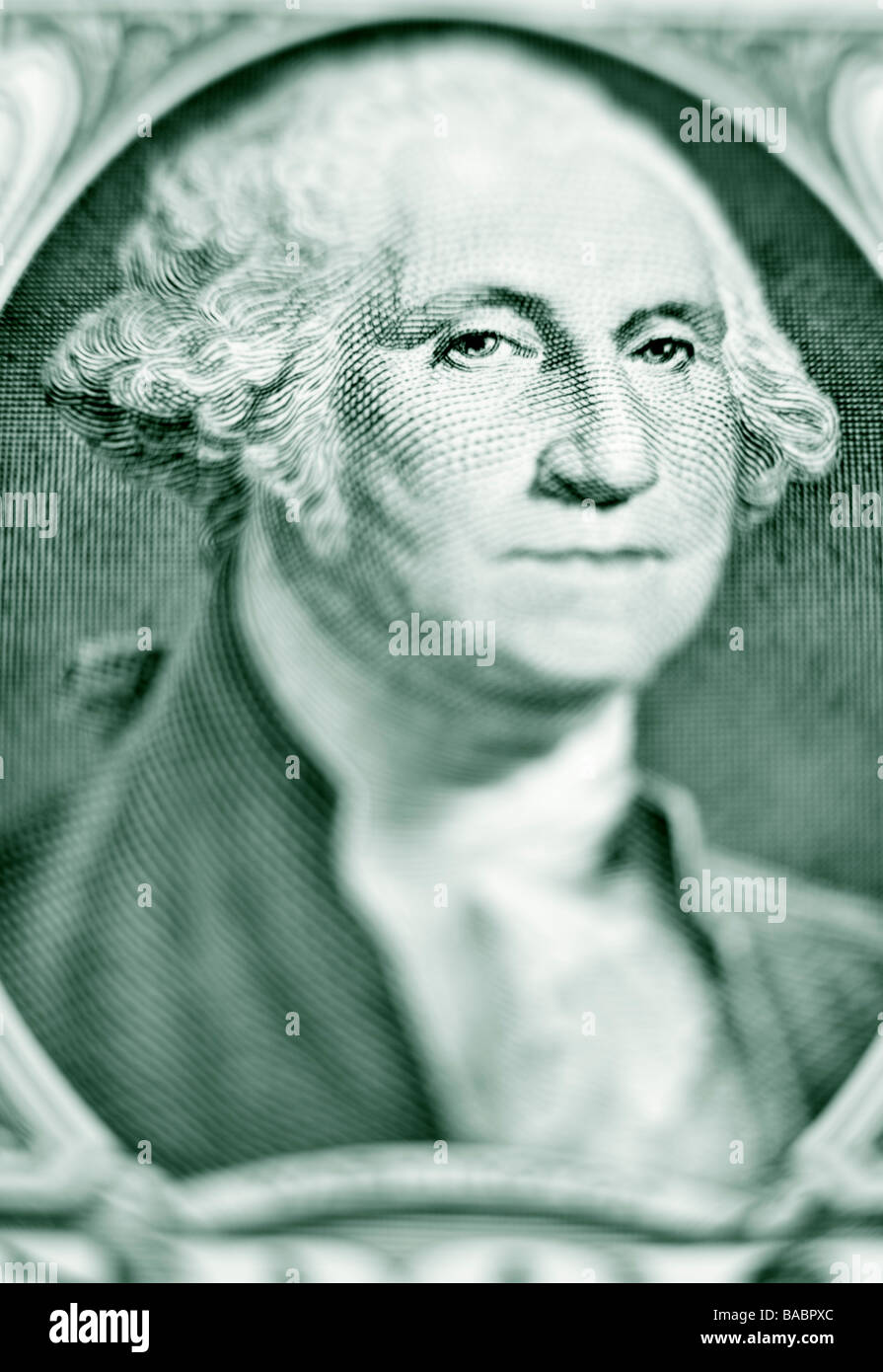 Close up of George Washington on a one dollar bill Stock Photo - Alamy