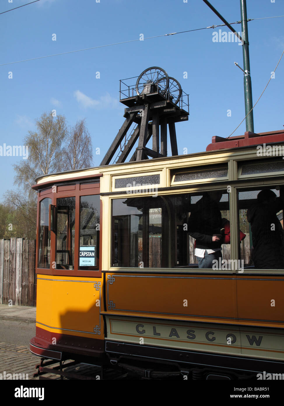 Minehead and tram Summerlee museum Coatbridge Stock Photo