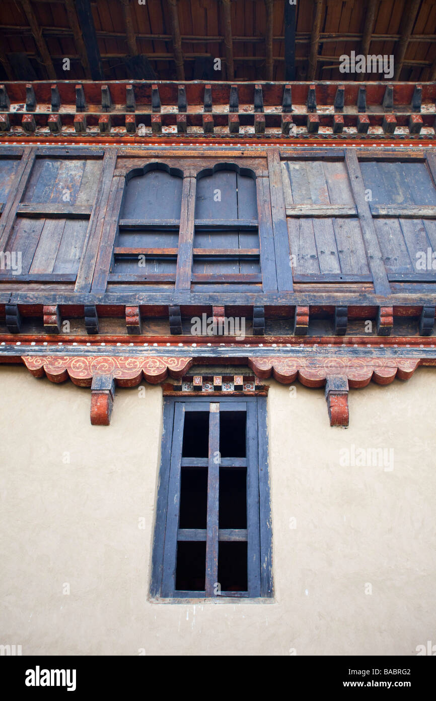 Typical House in Capital city of Bhutan THIMPHU, brightly decorated