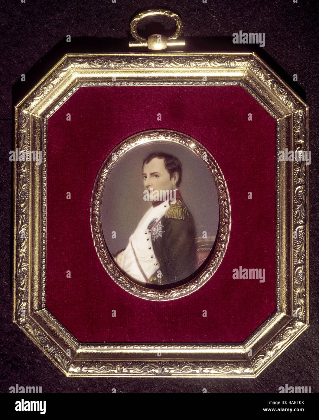Napoleon I, 15.8.1769 - 5.5. 1821, Emperor of the French 2.12.1804 - 22.6.1815, portrait, miniature, 19th century, , Stock Photo