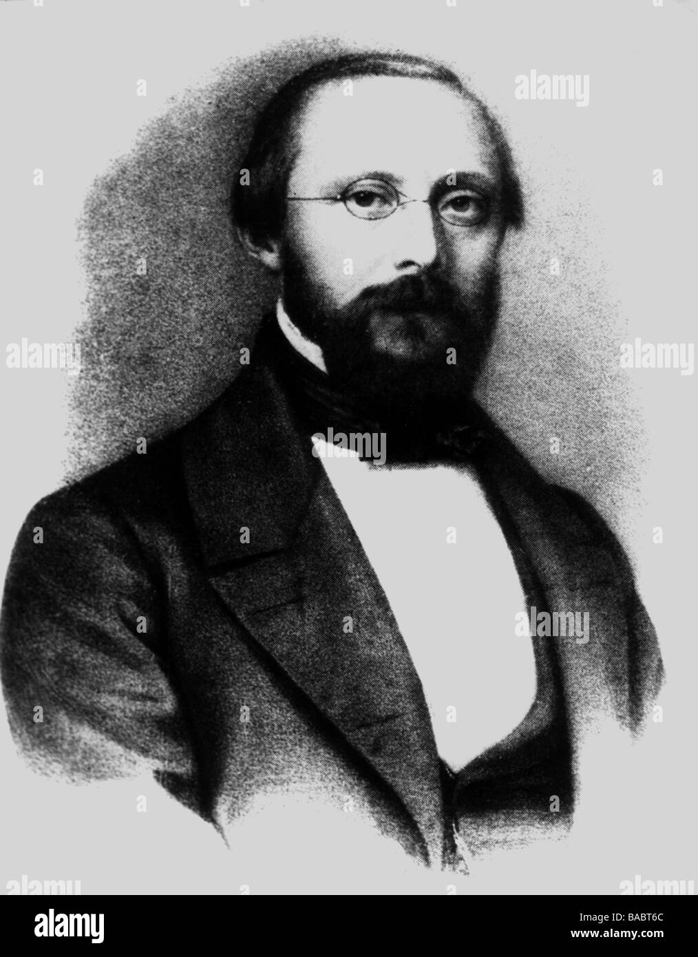 Virchow, Rudolf, 13.10.1821 - 5.9.1902, German physician, portait, circa 1850, , Stock Photo