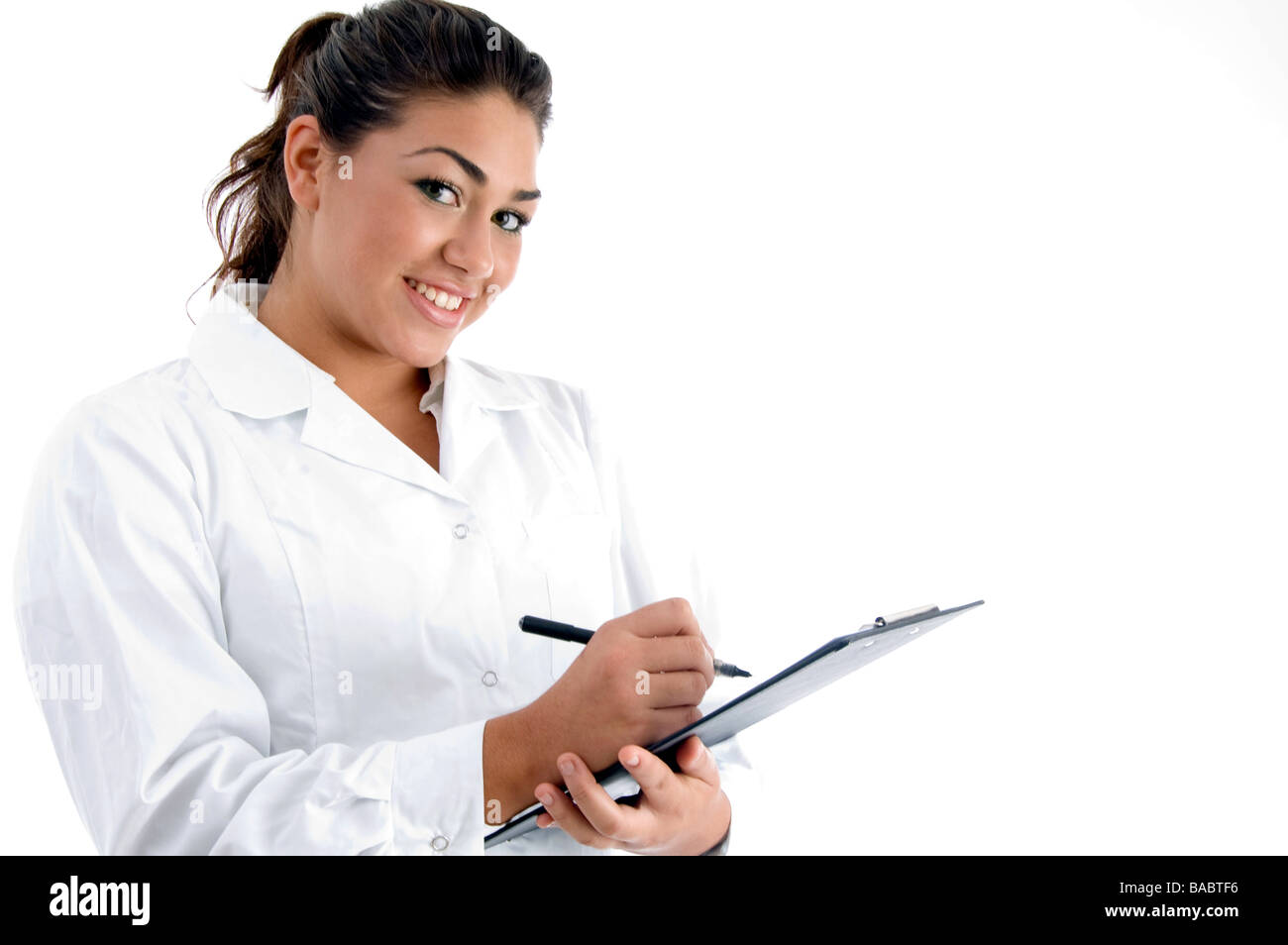 Female doctor writing hi-res stock photography and images - Alamy