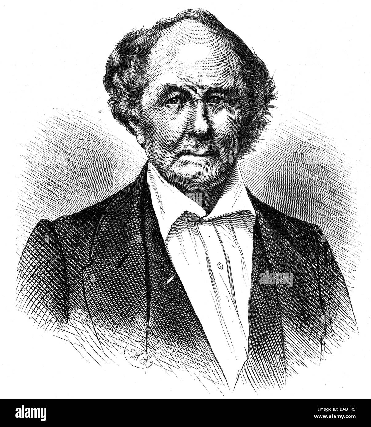 Argelander, Friedrich, 22.3.1799 - 17.2.1875, German scientist (astronom), portrait, wood engraving, 1875, Stock Photo