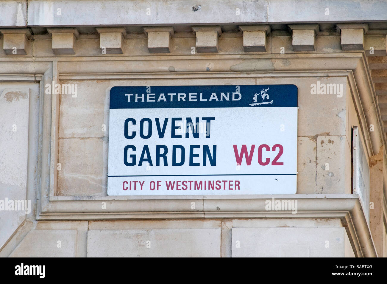 Street sign for Covent Garden WC2 City of Westminster in London ...
