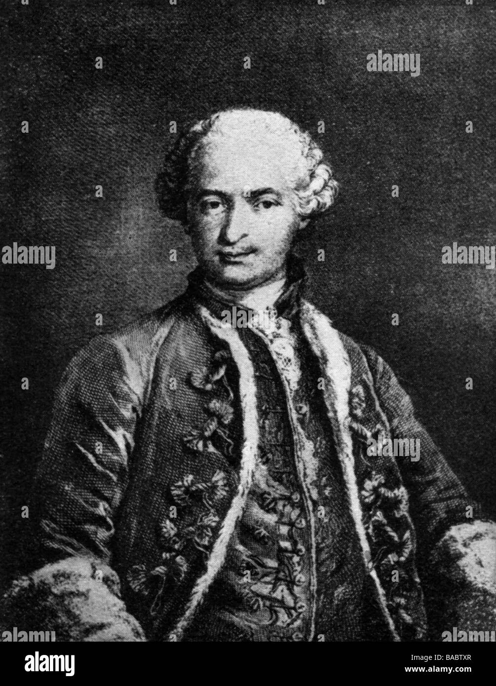 Saint Germain, Count of, circa 1698 27.2.1784, adventurer, half Stock
