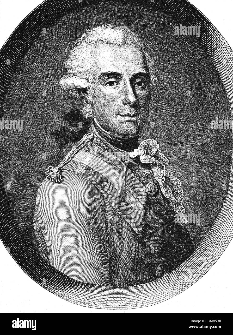 Laudon, Gideon Ernst von, 2.2.1717 - 14.7.1790, Austrian general, portrait, copper engraving by Ludwig Bentely, 18th century, , Artist's Copyright has not to be cleared Stock Photo