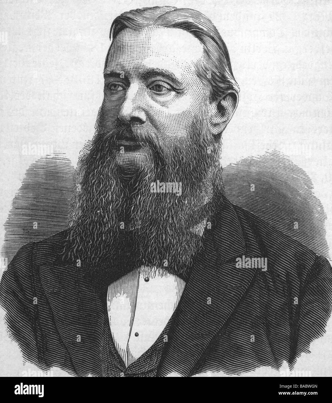 Puttkamer, Robert von, 5.5.1828 - 15.3.1900, Prussian politician, portrait, wood engraving, 1900, , Stock Photo