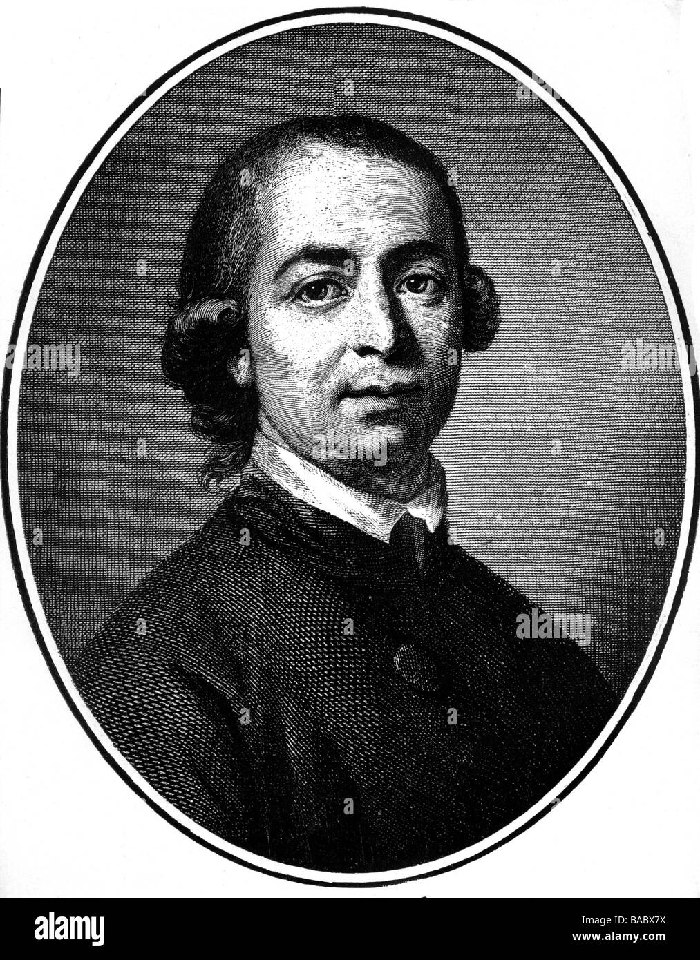 Herder, Johann Gottfried, 25.8.1744 - 18.12.1803, German author / writer and philosopher, portrait, engraving by Lazarus Sichling, after painting by Anton Graff, 1784, Stock Photo