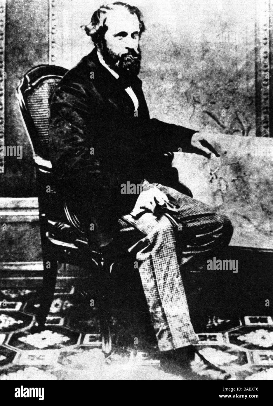 Leichhardt, Ludwig, 23.10.1813 - 1848, German explorer, full length, sitting, 1st half of the 19th century, Stock Photo