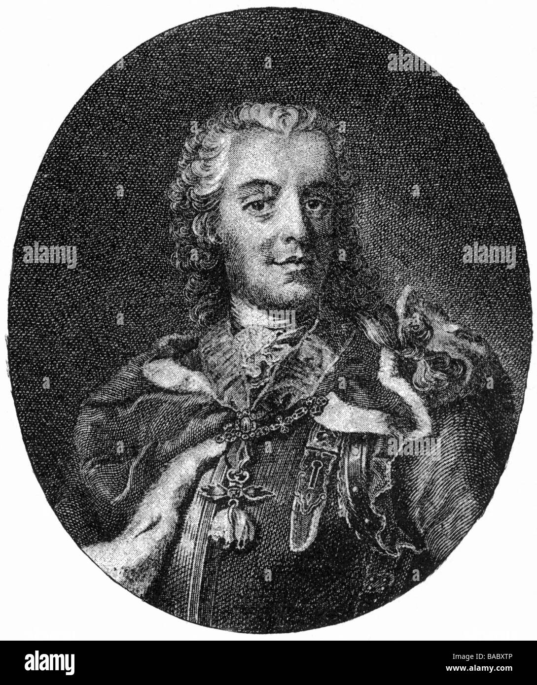 Karl Alexander, 12.12.1712 - 4.7.1780, Prince of Lorraine and Bar, Imperial general, portrait, copper engraving, 18th century, , Artist's Copyright has not to be cleared Stock Photo