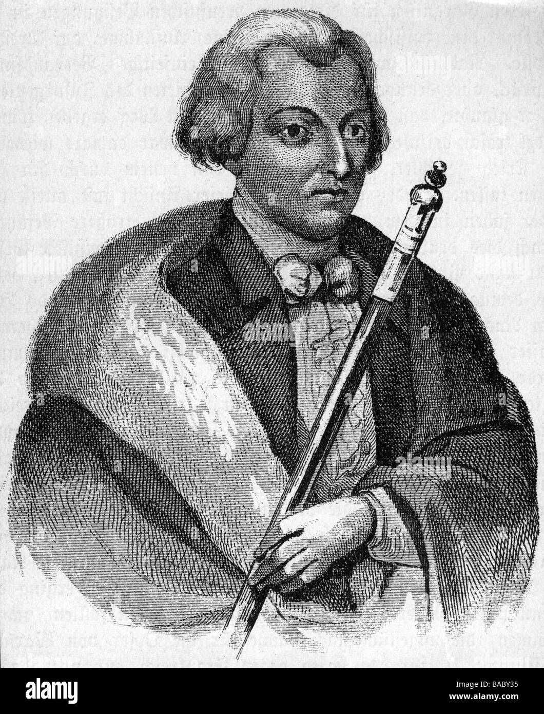 Potocki, Roman Ignacy, 1750 - 1809, Polish politician, Court Marshal of Lithuania 1791 -1794, half length, wood engraving after contemporary copper engraving, Artist's Copyright has not to be cleared Stock Photo