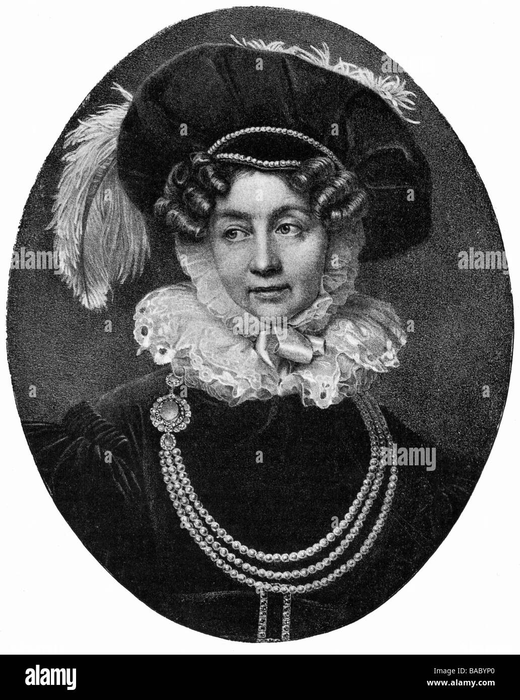 Thurn und Taxis, Therese Mathilde Princess of, 5.7.1773 - 12.2.1839, portrait, after contemporary lithograph, 19th century, Stock Photo