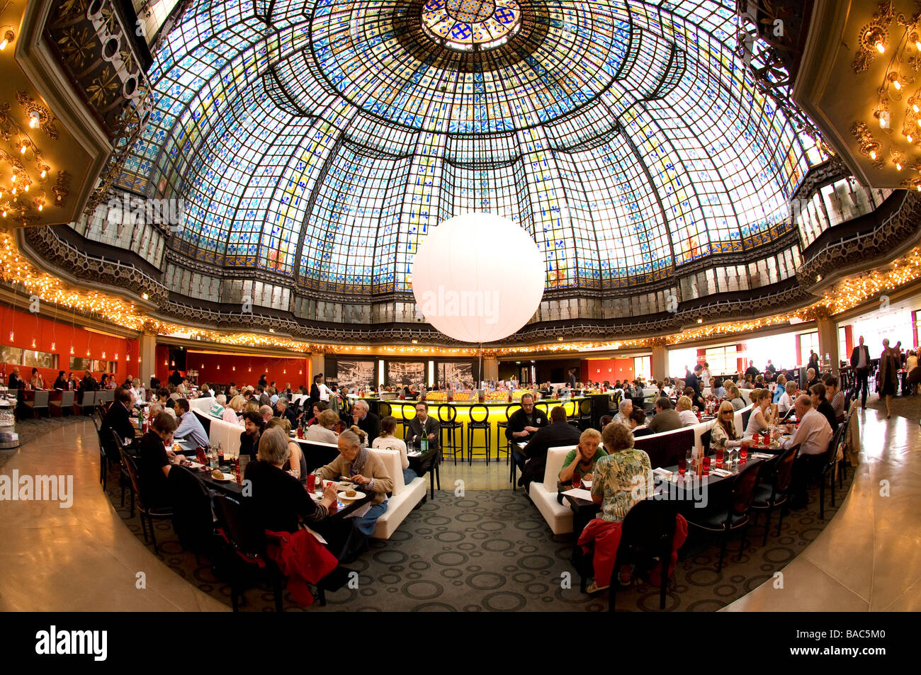 France, Paris, the restaurant of Le Printemps department store on Haussmann boulevard Stock Photo