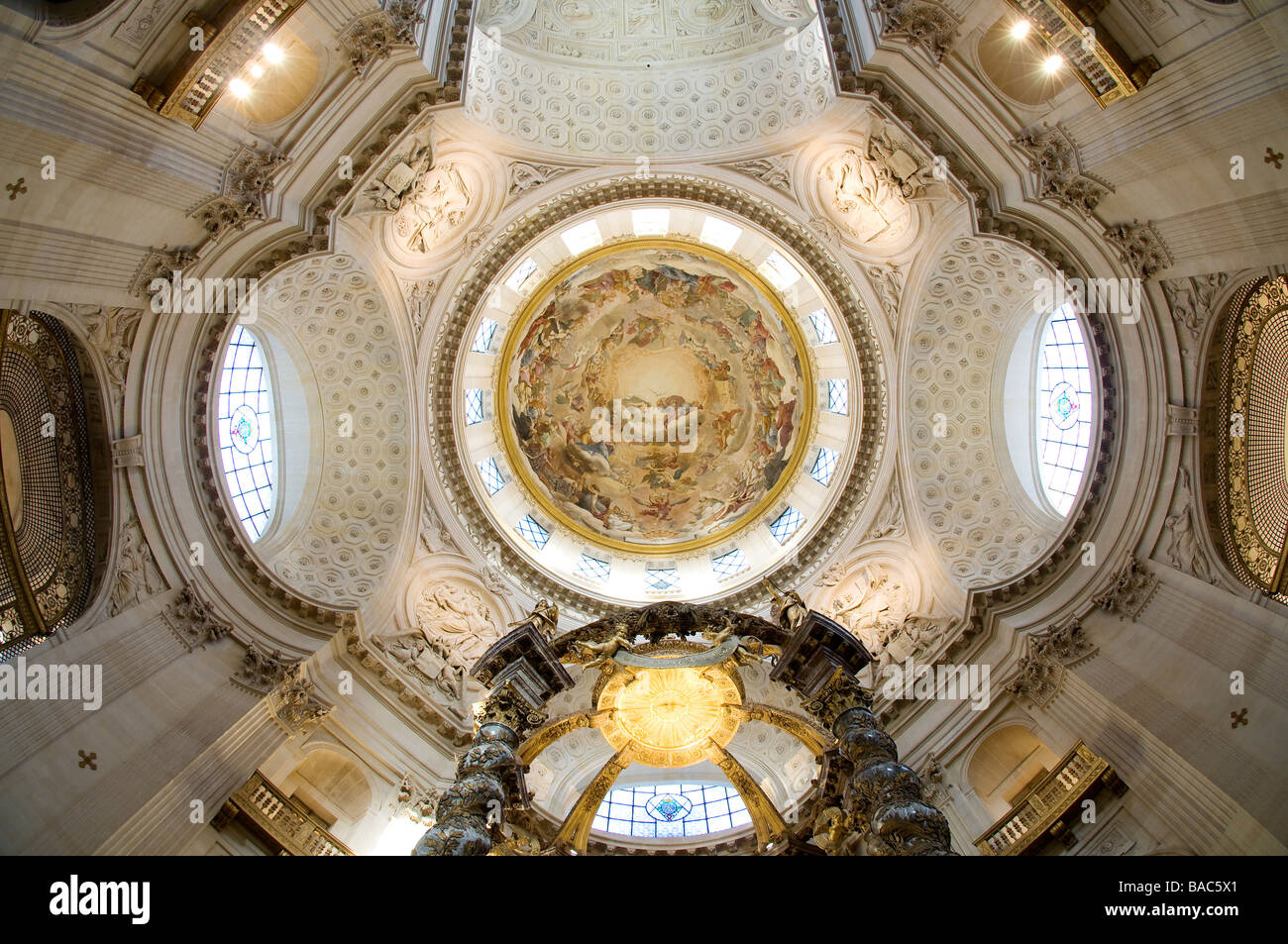 France, Paris, the cupola of the church of the Val de Grace Stock Photo