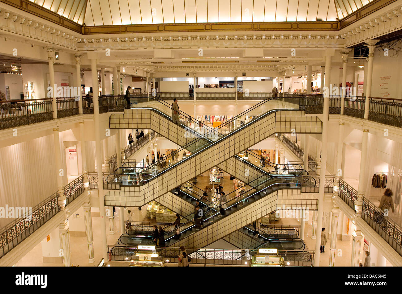 Ceiling Of Le Bon Marche Department Store - Paris, France Stock Photo,  Picture and Royalty Free Image. Image 116311864.