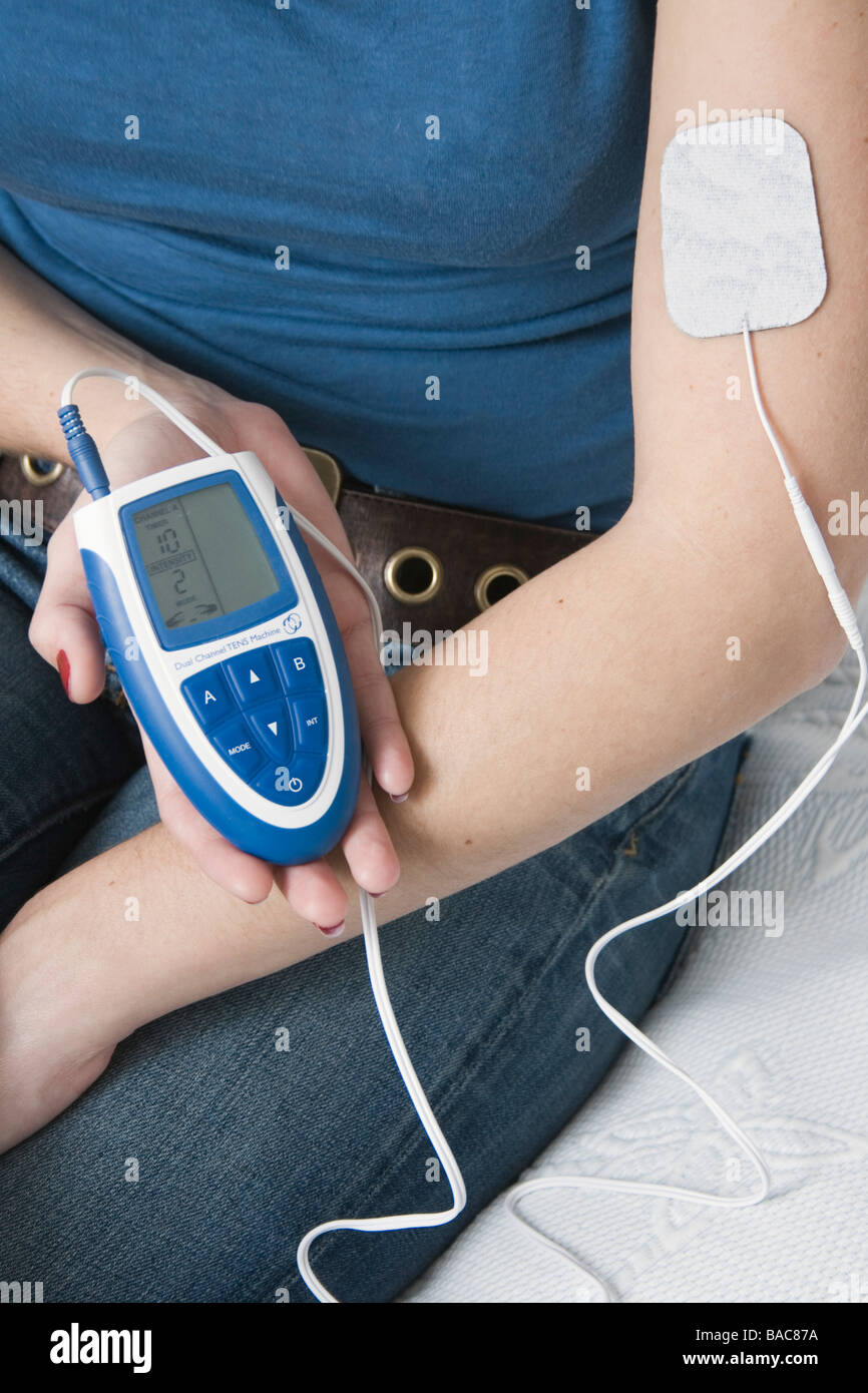 Transcutaneous Electrical Nerve Stimulation (TENS) Therapy, Limoges  hospital, France Stock Photo - Alamy