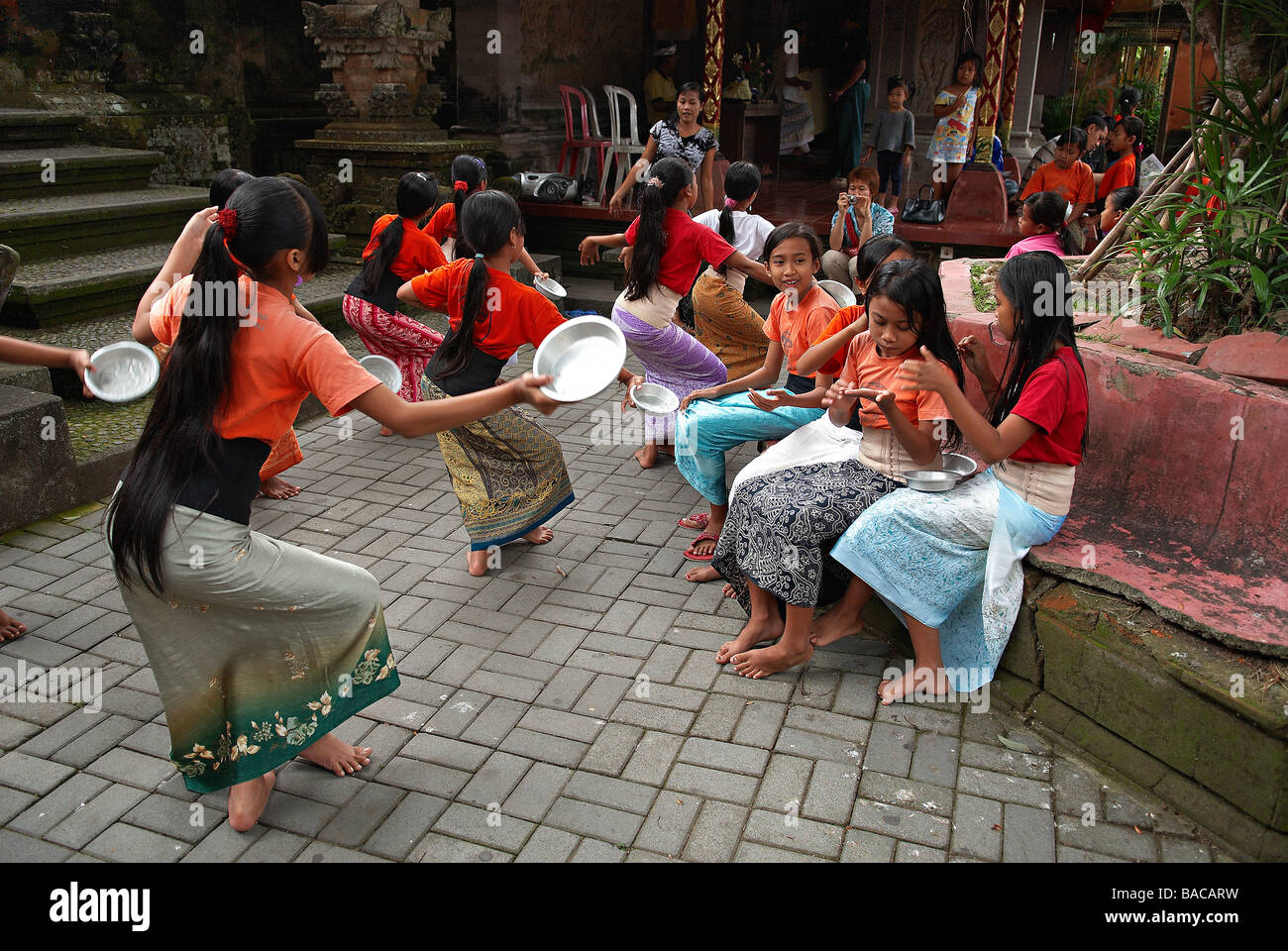 Indonesia, Bali, Ubud, school of traditional dance (Legong) Stock Photo