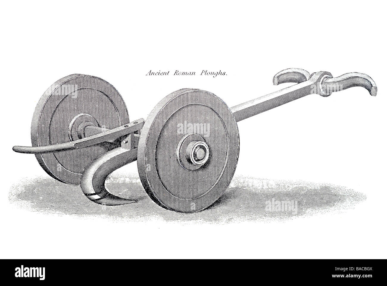 ancient roman plough Aratrum ploughtail sharebeam pole sapling