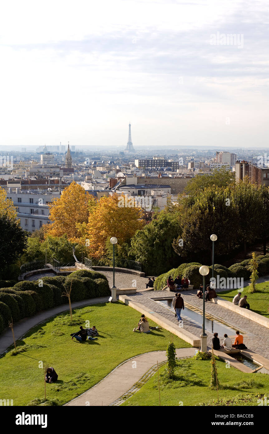 France, Paris, Parc de Belleville Stock Photo - Alamy