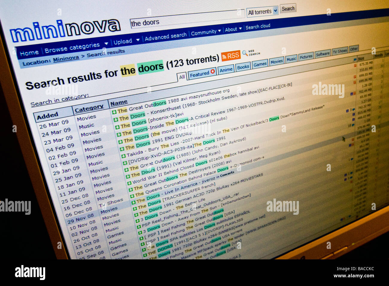 Mininova torrent download Stock Photo - Alamy Mininova torrent download Stock Photo - Alamy