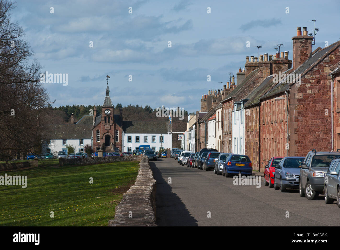 Gifford East Lothian Scotland High Street Stock Photo Alamy