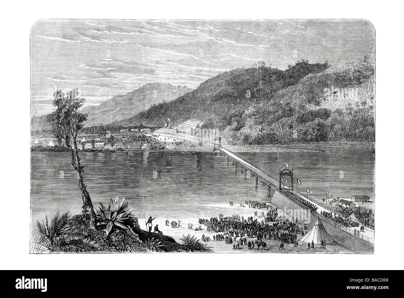 opening of the queen's bridge natal 1865 Boer Cape Colony Stock Photo