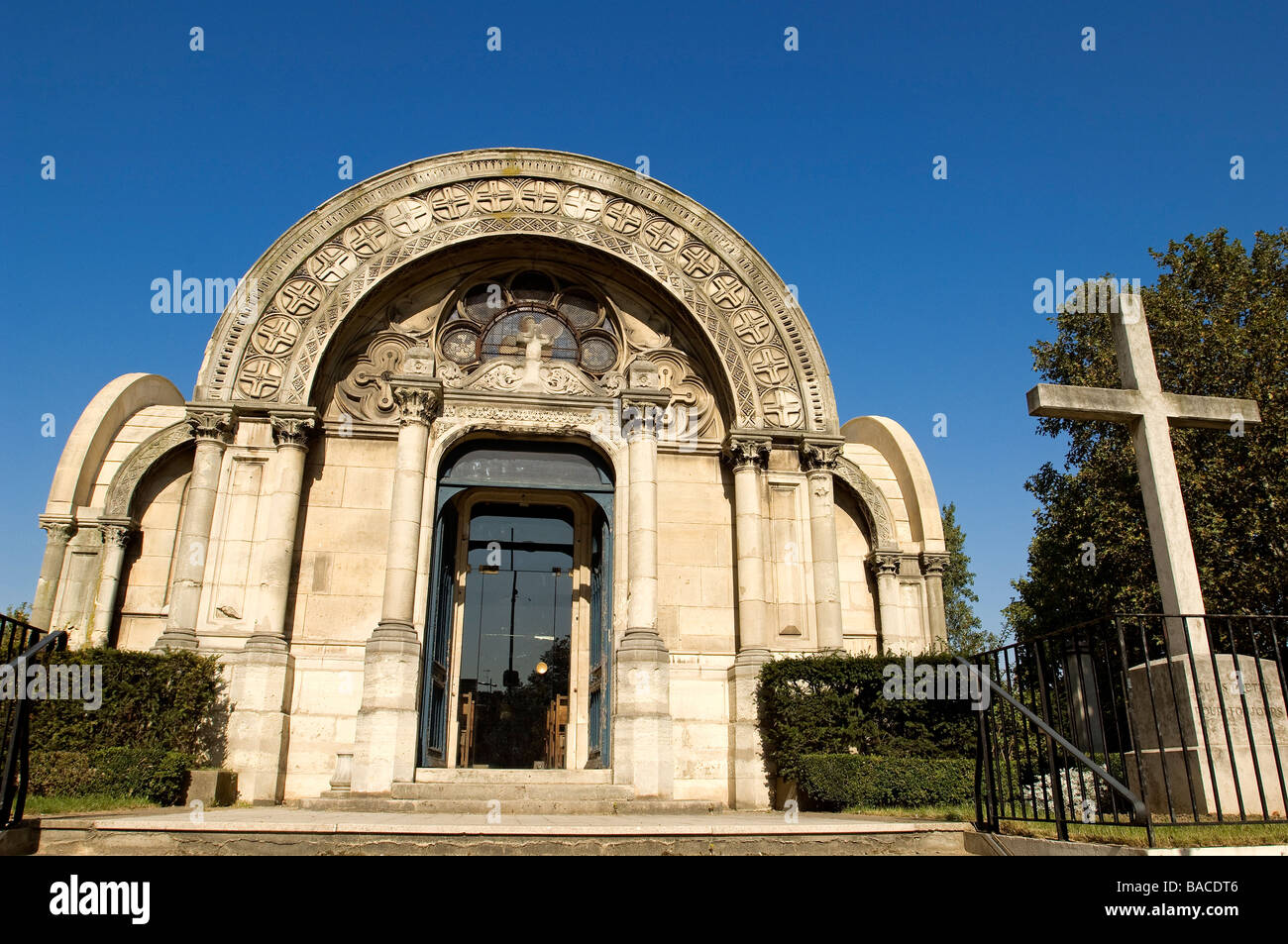 France, Paris, Porte des Ternes, Compassion Chapel Stock Photo