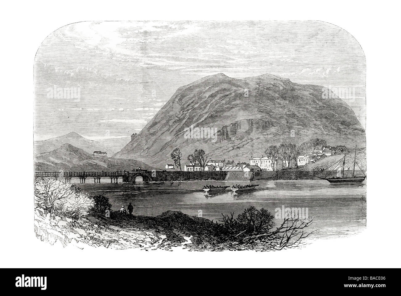 town of cahirciveen Iveragh peninsula southwest coast Ireland Valentia Island 1867 Stock Photo