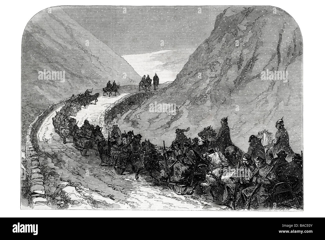 the tipperary flying column on the road to dundrum 1867 Irish Republican army Brigade Stock Photo
