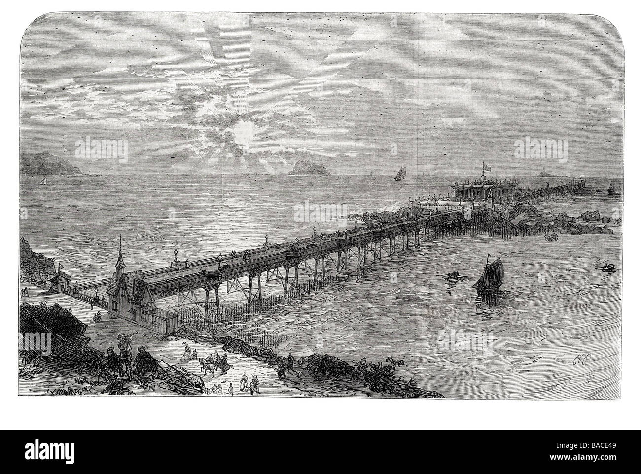 new promenade pier at weston super mare 1867 Stock Photo