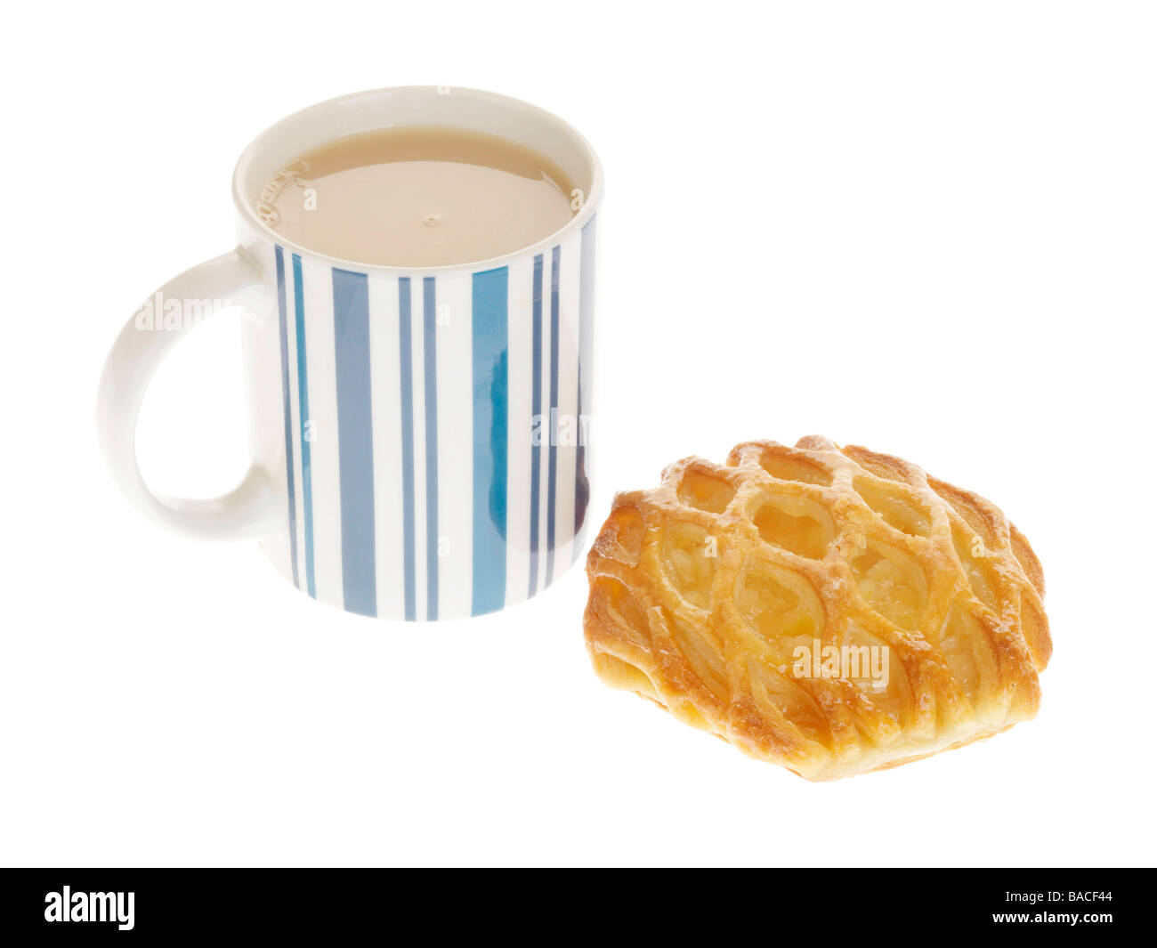 Hot Drink with Apple Trellis Pastry Stock Photo Alamy