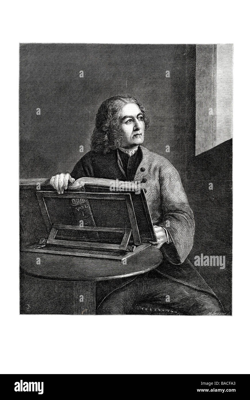 Gainsborough's portrait of Orpin Parish Clerk of Bradford Wiltshire Stock Photo