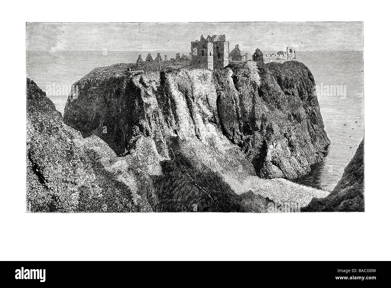 Dunnottar Castle Kincardine Scotland Stock Photo