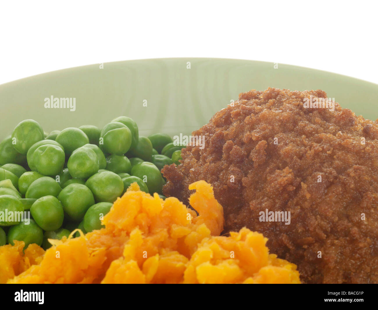 Chicken Kiev with Vegetables Stock Photo