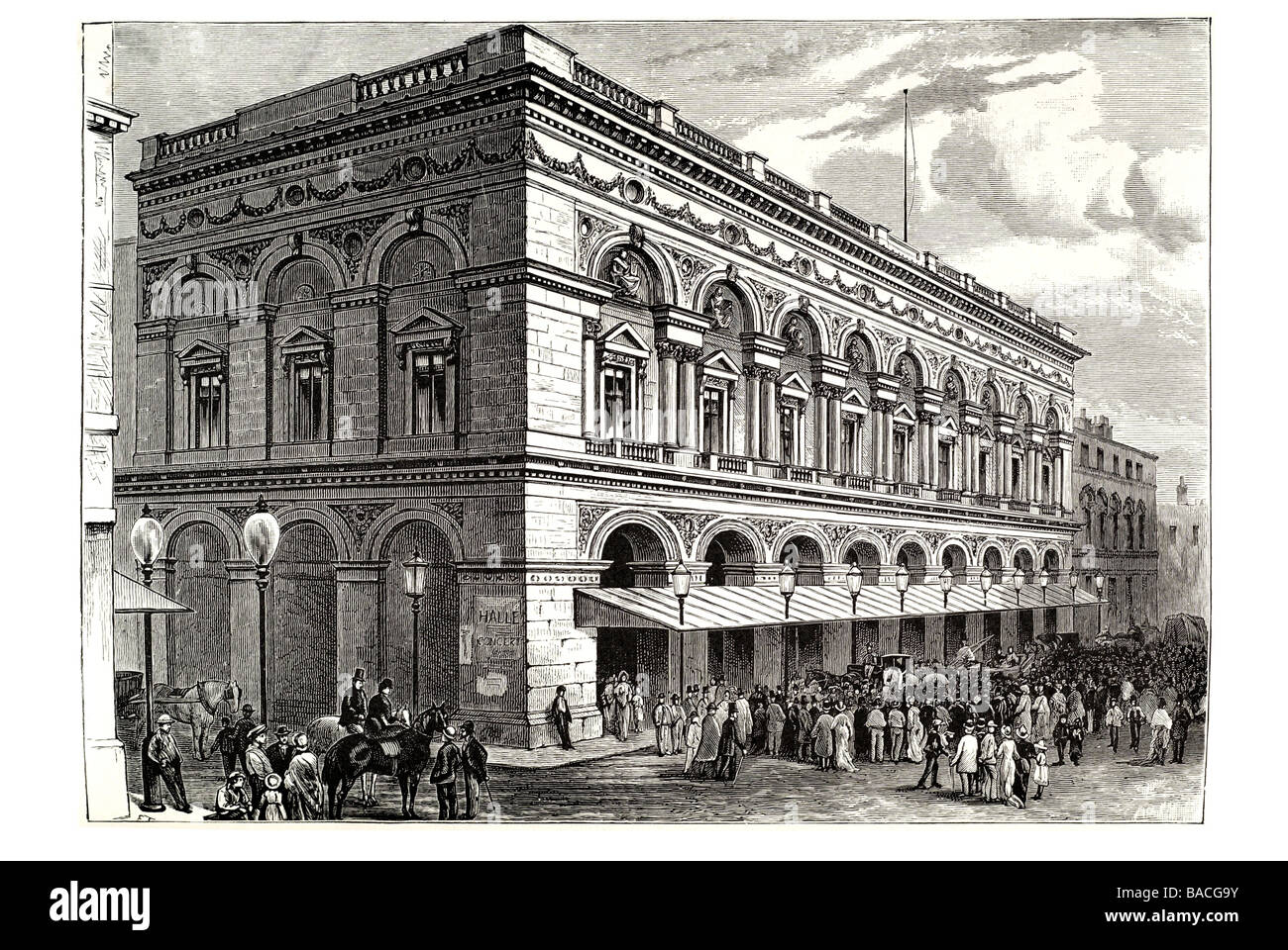 free trade hall manchester Edward Walters Industrial Revolution concert Anti Corn Law League Stock Photo