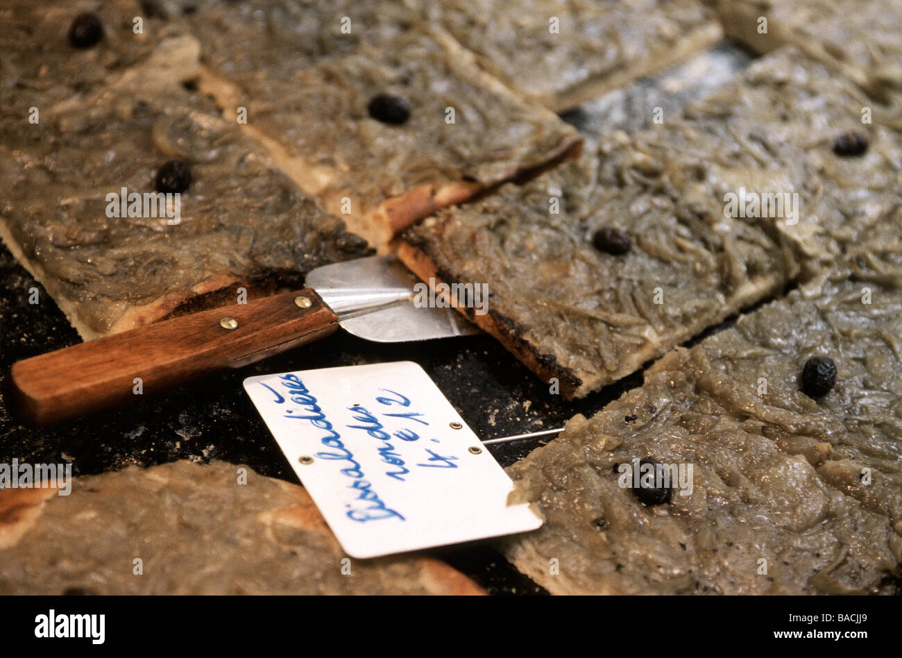 France, Alpes Maritimes, Antibes, John Paul Veziano pissaladière, 2 rue de  la Pompe Stock Photo - Alamy