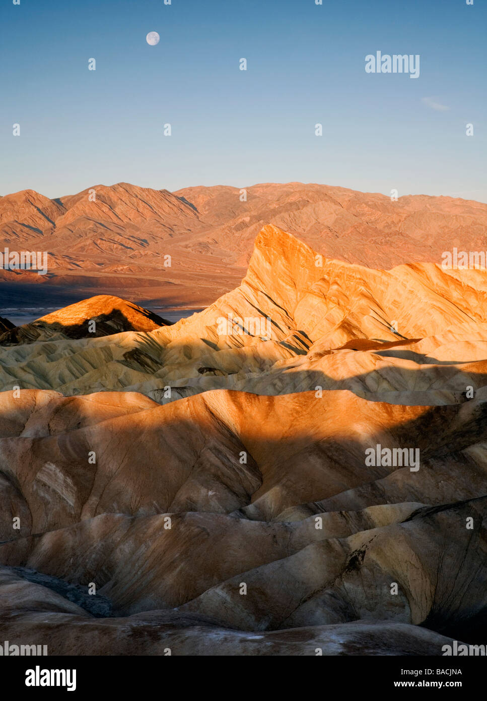 Zabriskie Point in Death Valley National Park at sunrise California