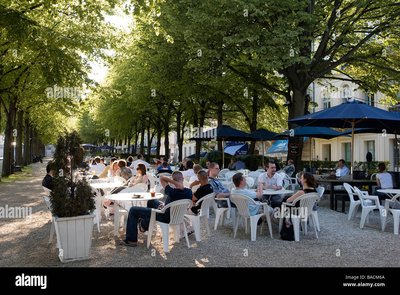 France, Yvelines, Versailles, Avenue de Saint Cloud, terrace near the