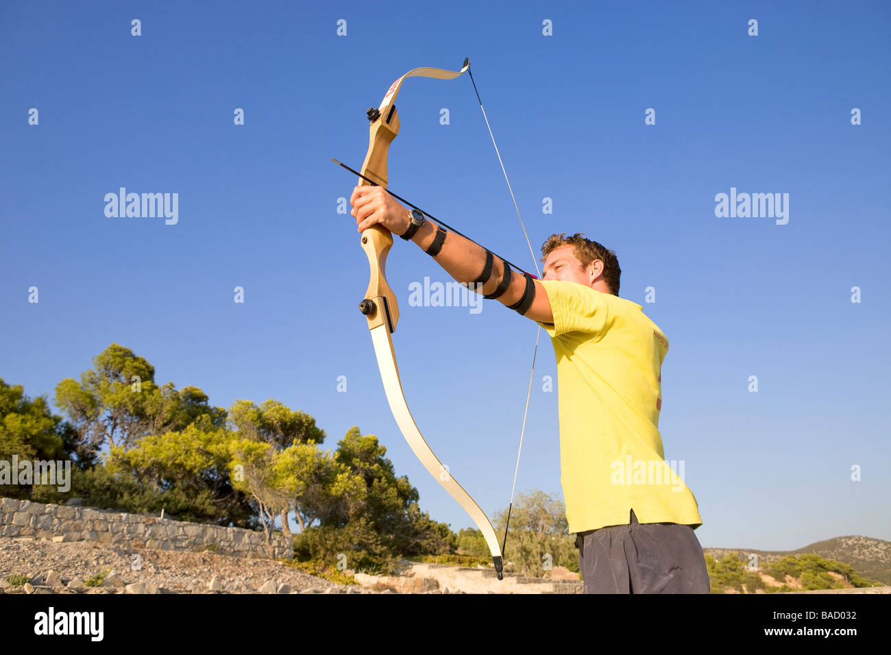 Greece, Peloponnese, Ermioni, archery Stock Photo - Alamy