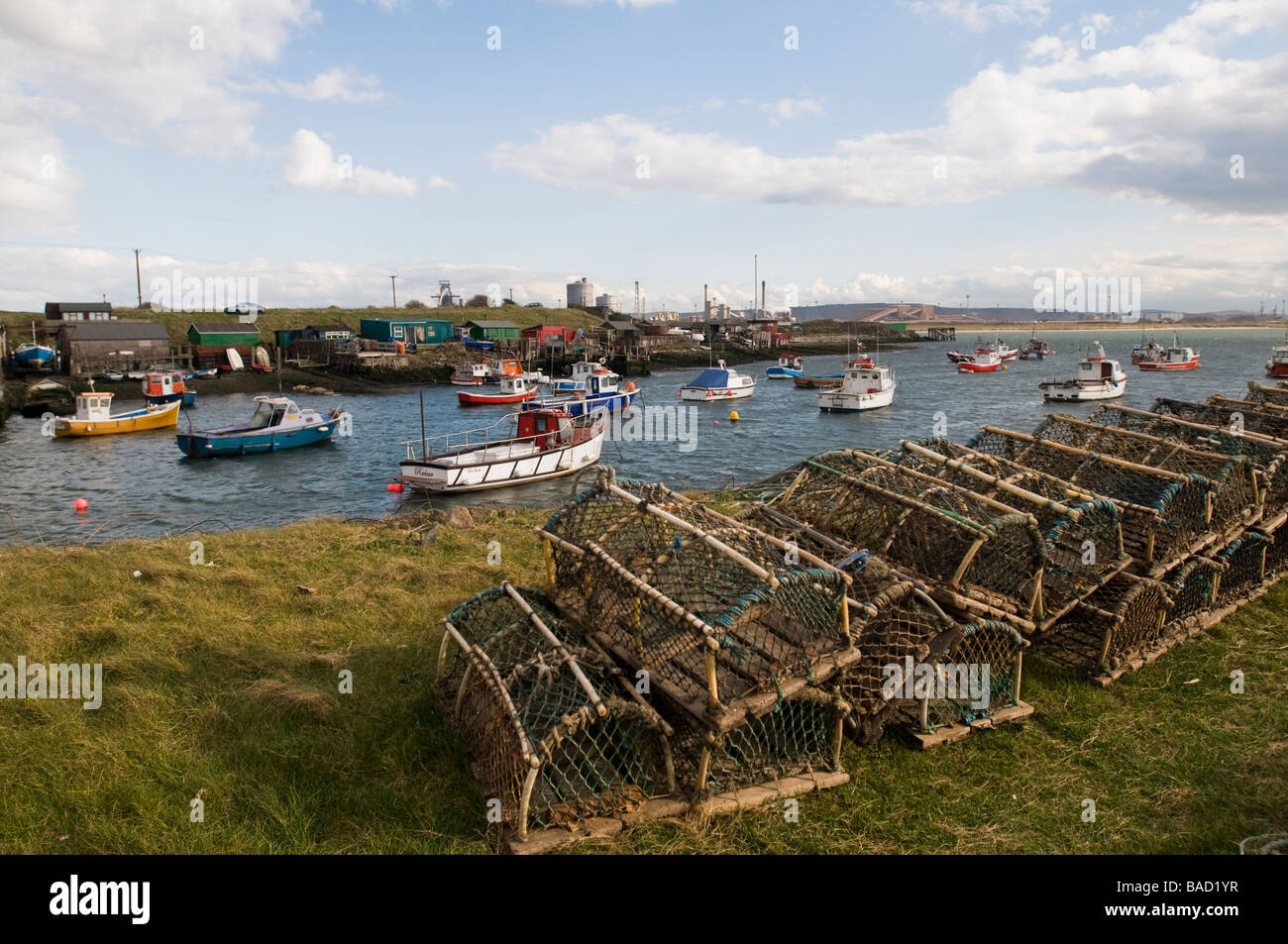 Fishing boats at Paddy's Hole, Redcar, Cleveland Stock Photo Alamy