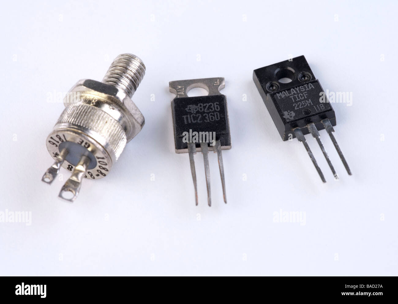 various triacs (electronic component) Stock Photo