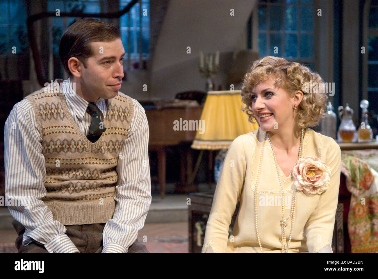 Scene from the play Hay Fever by Noel Coward, Chichester Festival Theatre, UK, April 2009. Stock Photo