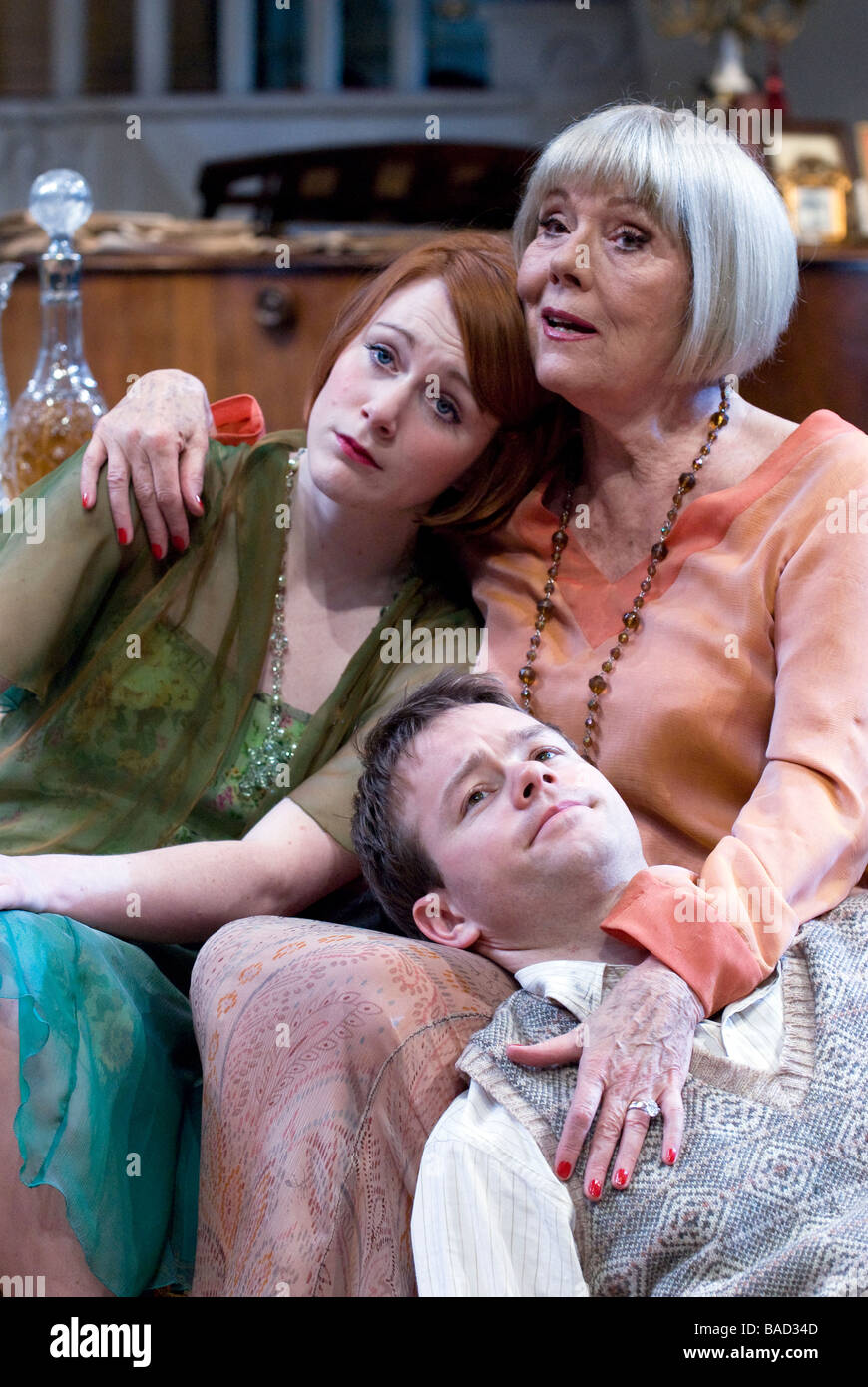 Scene from the play Hay Fever by Noel Coward, Chichester Festival Theatre, UK April 2009 Stock Photo