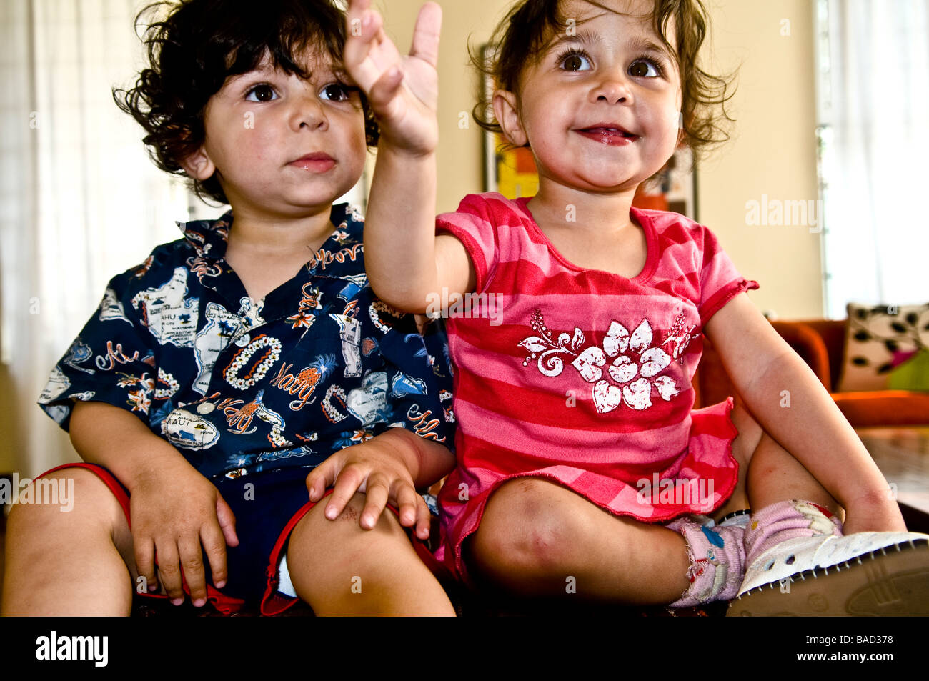 cute twins boy and girl